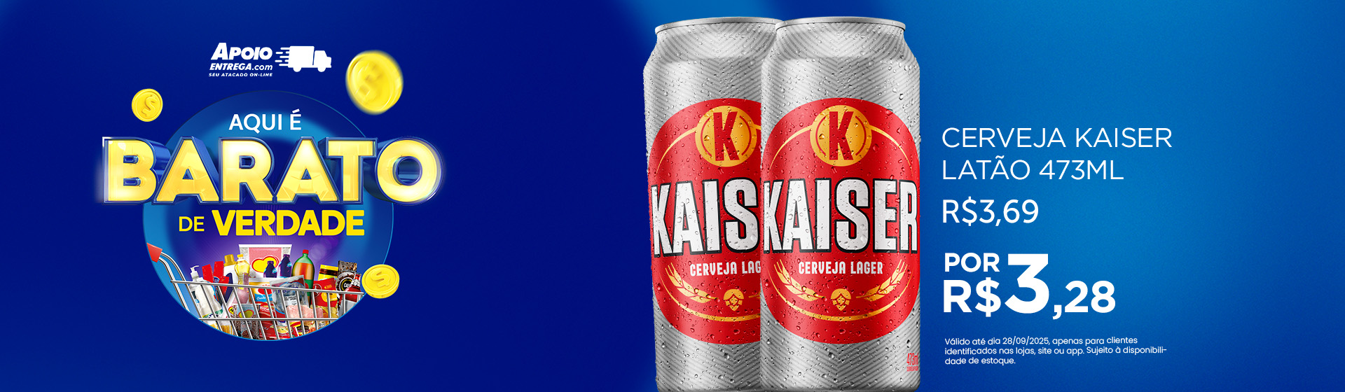 Cerveja Kaiser Latão 28/09